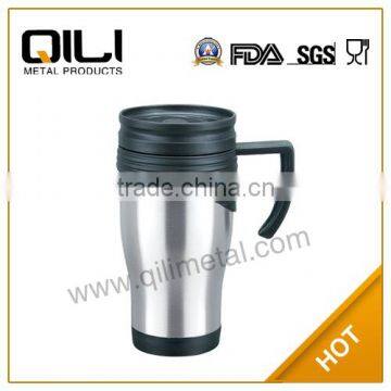 450ml wholesale double wall plastic tumbler with handle