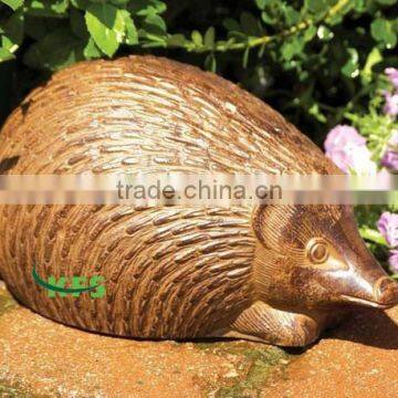 Bronze animal sculpture of hedgehog