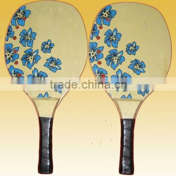 Wooden Beach Play Racket With Customized Logo Printing