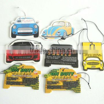 Custom car shape paper air car freshener