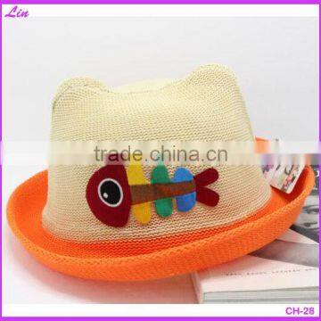 Cute beach child hat kids straw hat