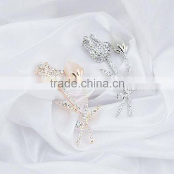 Personalized Flower Design Metal Gold Lapel Pin For Sales photo-6