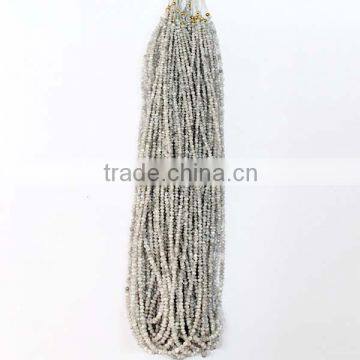 white diamond beads for sale,2-3mm rondelle faceted gemstone strand,natural diamond beads wholesale