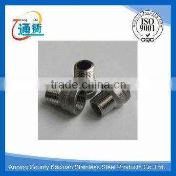 made in china casting stainless steel male female reducing nipple