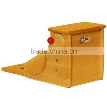 Child Care Center Role Play Handmade Wooden Kids Cash Register Toy photo-6