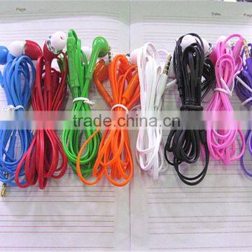 2016 best popular flat wire earphone with Mic and Remote Control