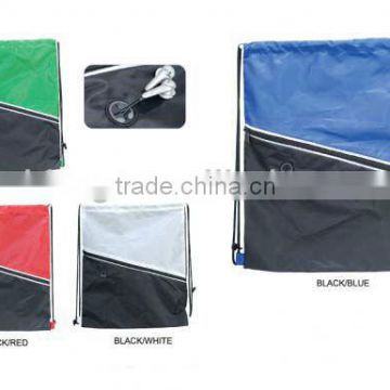 polyester drastring pouch with ear hole