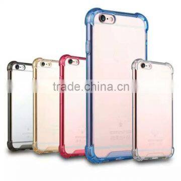 ultral thin TPU Edge and PC back clear case for iphone 6