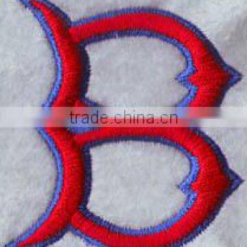 Fashion custom Letter B embroidery patchs,hand embroidery badge sew on hat