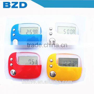 Multi-functional Promotion Walk Mate 12/24 Time System Clock Calorie Step Counter Pedometer