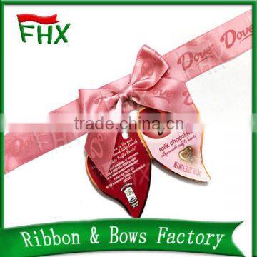 YAMA supplier wholesale decorative polyester high quality satin ribbon for DOVE chocolate ribbon make in bows gift packing