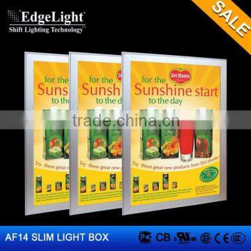 Edgelight AF14 super slim led advertising light box single-sided thin 8mm