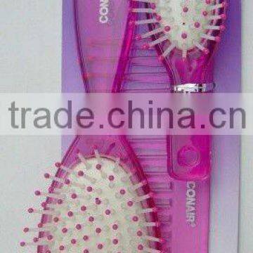 3 PCS FASHION SILK PRINTING PLASTIC COMB