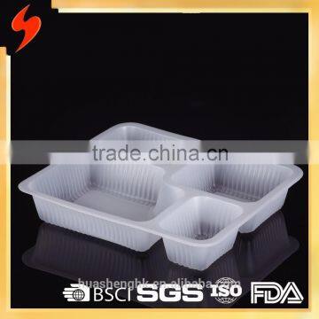 Eco-friendly 1100ml divided 4 compartment disposable food tray