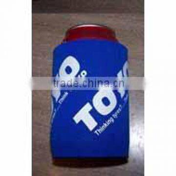 Blue Letter print neoprene can cooler sleeve