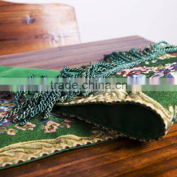PLUS Fashionable New Arrival Table Runners With Beads and Embroidery Flower photo-2