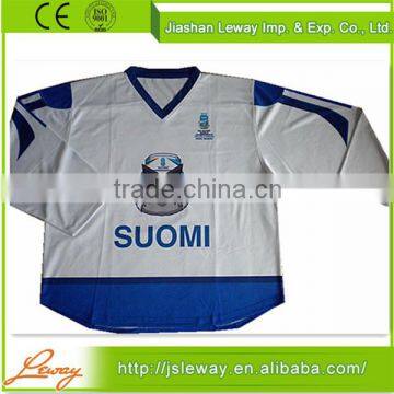 Newest white custom cheap sublimation inline hockey jersey