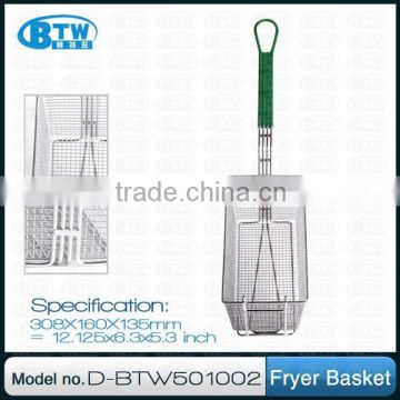 Hot Sale Wire Basket Fryer with Vinyl Handle, Commercial Kitchen Accessories