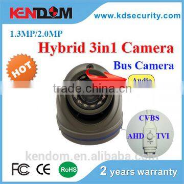 4 in 1 CCTV Dome Camera with audio function for bus installation Camera IR Day & Night Clear Video 1.3/2.0 Megapixel