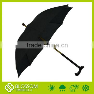 Carved wood handle stick umbrella,stick umbrella,walking stick umbrella