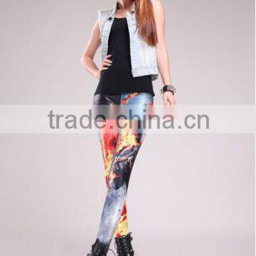 Hot Sale Fashion Sexy Tight Digital Printed Fabric Girls Leggings