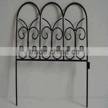 Decorative outdoor artificial garden fence