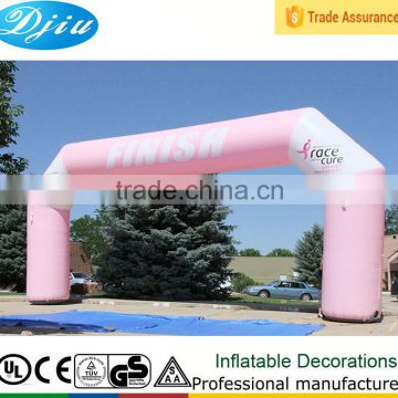 DJ-GM-44 hot sell romantic pink inflatable door arch princess lovely pink inflatable arch for sale