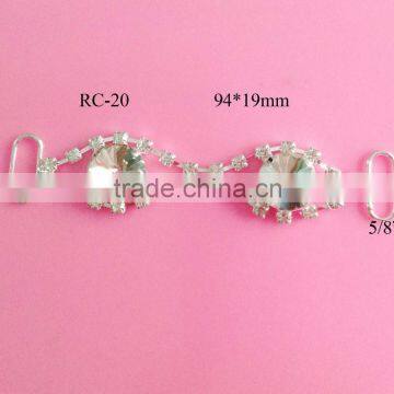 Stock hot selling acrylic rhinestone connector for headband/hairwear(RC-20)