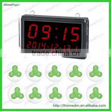 Restaurant service equipment wireless waiter buzzer call button system with menu holder