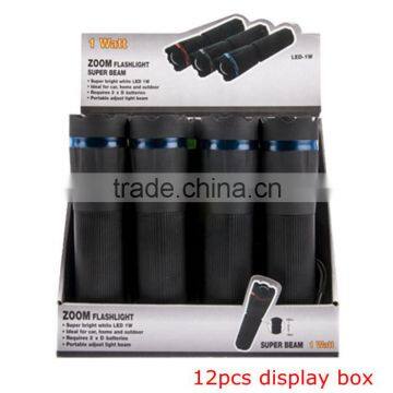 1W Powerful Led With 2D Batteries Zoom Flashlight With Color Ring photo-5