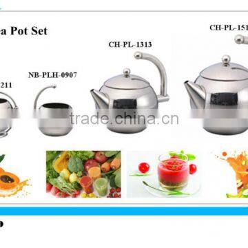 Flat bottomed with upswept handles tea set