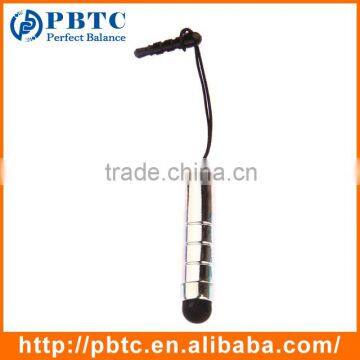 Factory Wholesale Silver Dust Plug Stylus For iPhone
