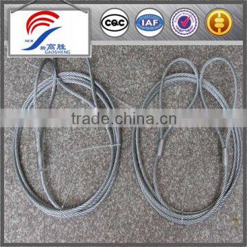 galvanized steel wire rope lifting sling with soft eye