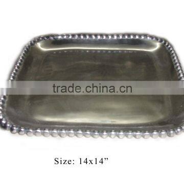 Aluminum charger plate, Square charger plate, charger tray, plate