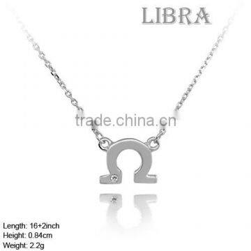 NZA-1007 Latest Jewelry Design Libra Sign Necklace Unique Pretty Silver Jewelry