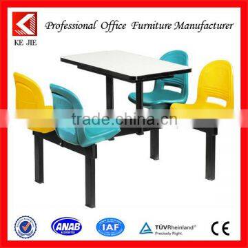 dining table and chair set fast food shaped dining table 4-seaters fast food dinning table