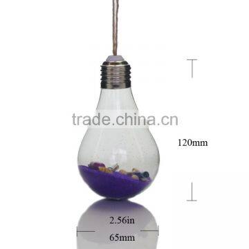 Clear Bulb Shape Hanging Wishing Glass Bottles,Glass Drift Jars With Message photo-6