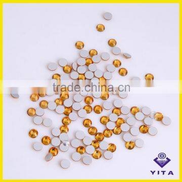 Best China ss16 gold round non hotfix flatback rhinestones for Christmas decoration