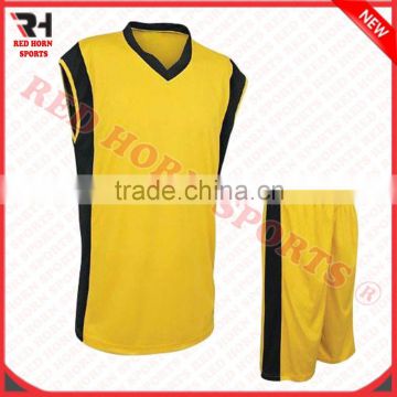 Plain Sleeveless Soccer Jersey and Shorts, Club Thai Quality Soccer Uniforms, Custom Logos and Designs are Accepted