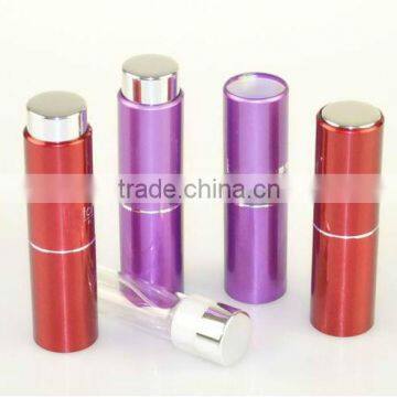 purple and red 15ml aluminum perfume bottle, 15ml glass perfume bottle, 15ml perfume bottle