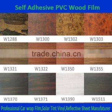 PVC decorative pvc wood grain vinyl sticker(manufacturer and supplier)