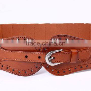 Women Fashion Wide Shirt PU Belt for Lady