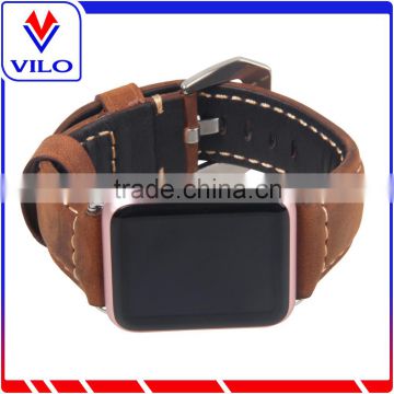 Custom Handmade Italian Calf Leather Strap 38mm 42mm For Apple Watch Band