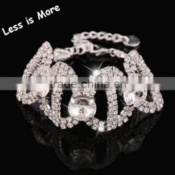Silver & Gold Daily Fashion Alloy Crystal Bracelets Jewelry photo-4