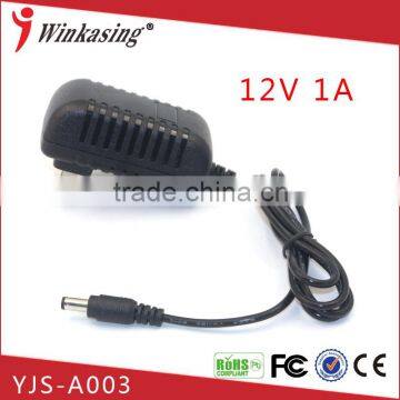 Hot selling AC power adaptor 12V 1A Double cable Power Supply YJS-A003