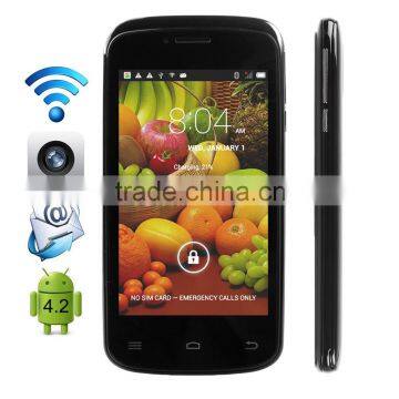 MTK6572 Dual Core Unlocked Android Phone 4.0 inch Screen 512M RAM 4GB ROM GPS android 4.4 cubot GT95 mobile phone