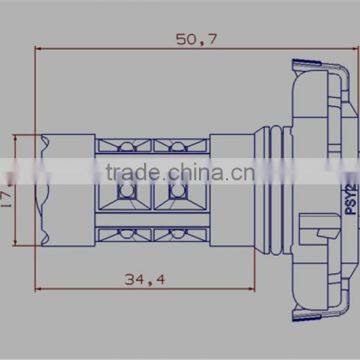 Ultra Bright White/Amber/Yellow 70W PSY24W Car LED Cre e Fog Lamp DRL Driving Light 12V-24 DC Universal