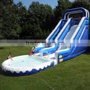 large pvc tarpaulin inflatable bouncer with pool slide