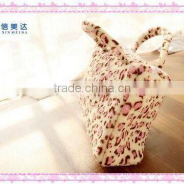 Fashion leopard print plush handbag 2013