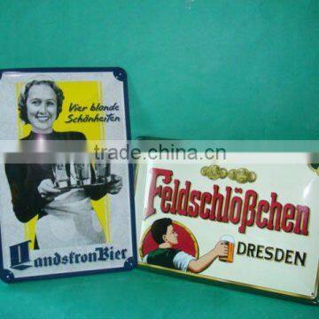 Advertising tin board